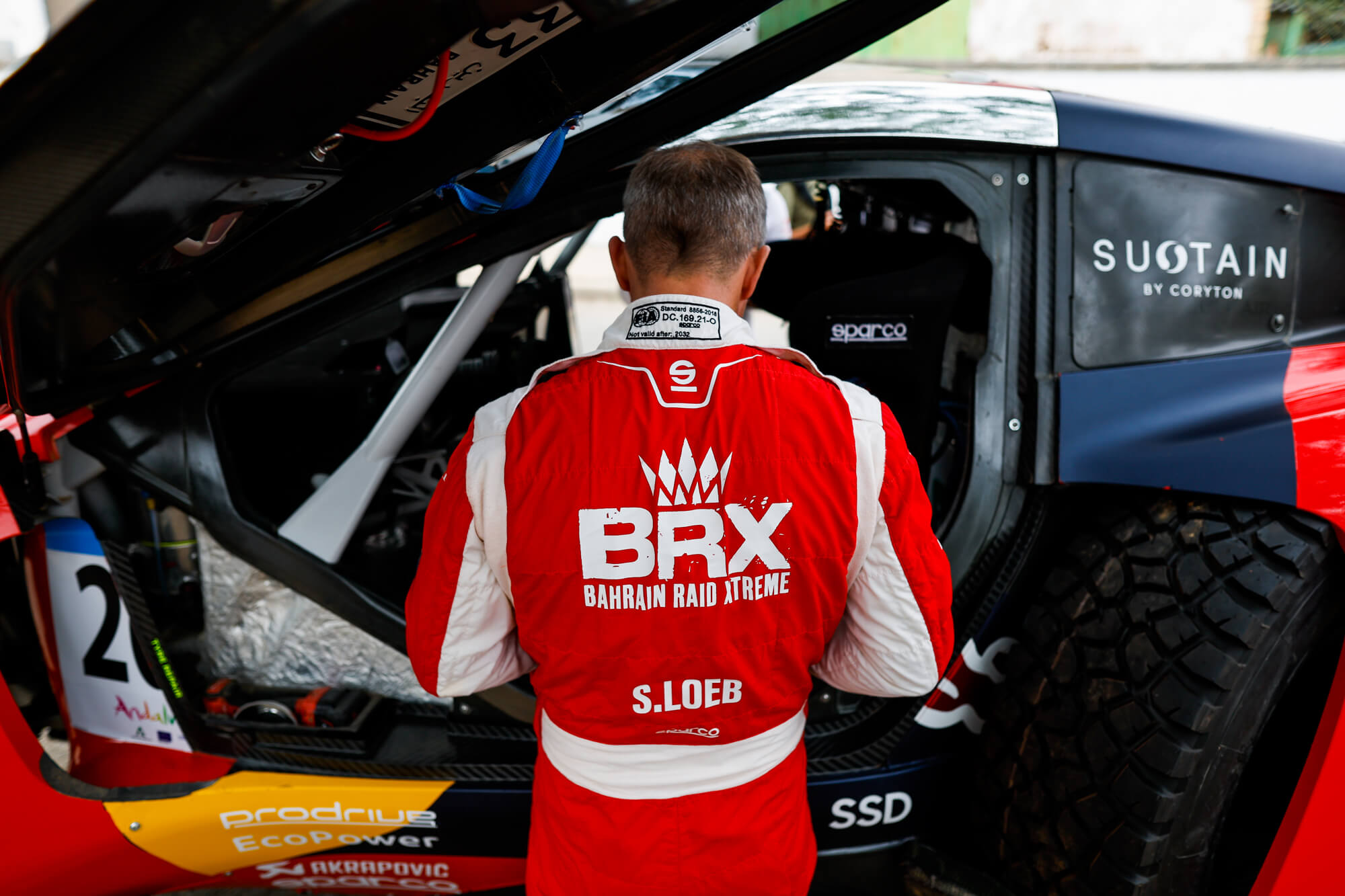 Loeb with the SUSTAIN by Coryton Dakar Rally T1 Hunter at the Andalucia Stage
